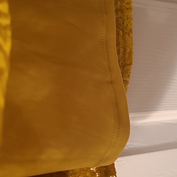 EYESHADOW GIRLS YELLOW LACE TOP WITH ATTACHED CAMI SIZE XL - Picture 9 of 11